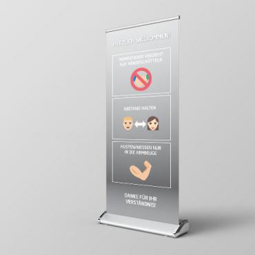 Roll-Up Hygienevorgaben